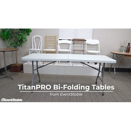 TitanPRO™ 30 X 96 Plastic Bi-Folding Table